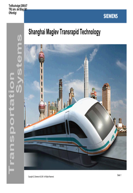 Shanghai Maglev Transrapid Technology