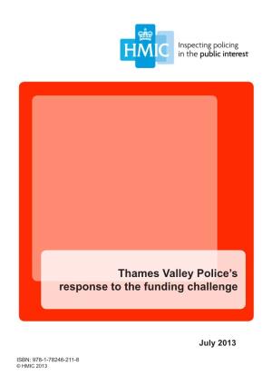 Thames Valley Police's Response to the Funding Challenge