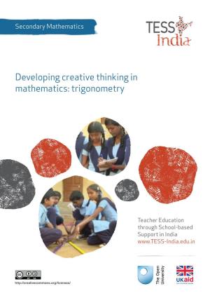 Developing Creative Thinking in Mathematics: Trigonometry