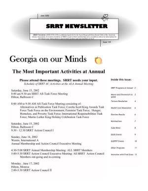 Georgia on Our Minds the Most Important Activities at Annual