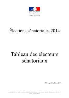 Tableau Des Électeurs Sénatoriaux