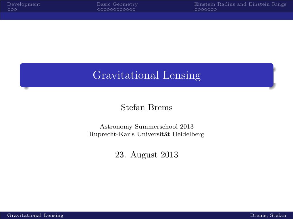 Gravitational Lensing