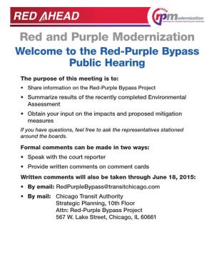 Red-Purple Bypass June 3, 2015 Public