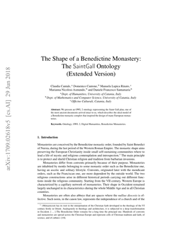 The Shape of a Benedictine Monastery: the Saintgall Ontology (Extended Version)