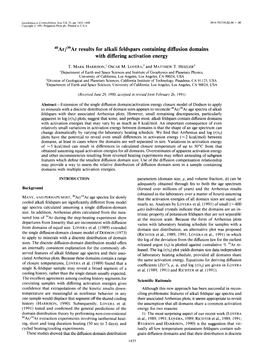 40Ar/39Ar Results for Alkali Feldspars Containing Diffusion Domains with Differing Activation Energy