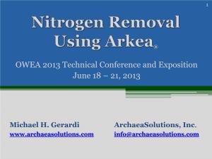 Nitrogen Removal Using Arkea®