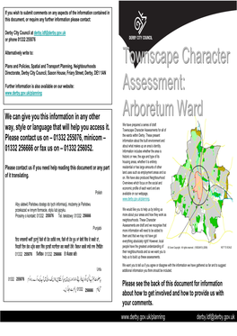 Townscape Character Assessment: Arboretum