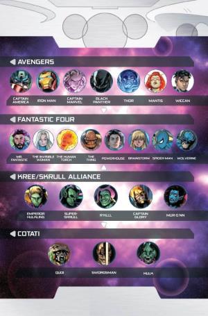 Fantastic Four Kree/Skrull Alliance Cotati Avengers