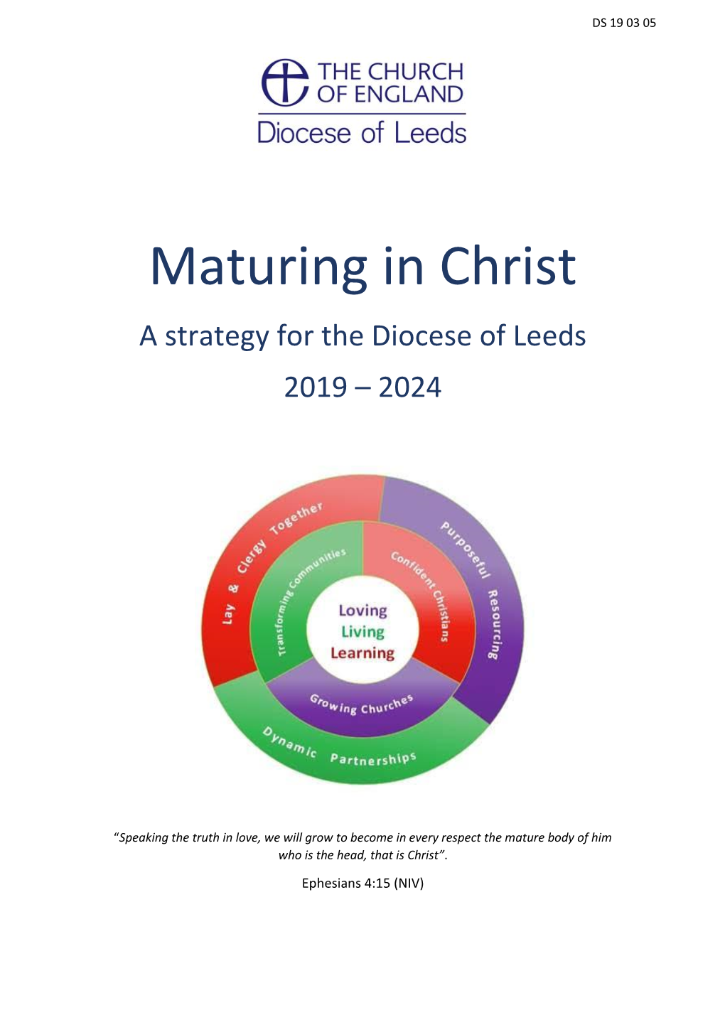 Maturing in Christ a Strategy for the Diocese of Leeds 2019 – 2024