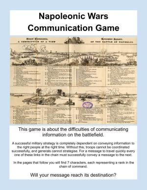 Napoleonic Wars Communication Game