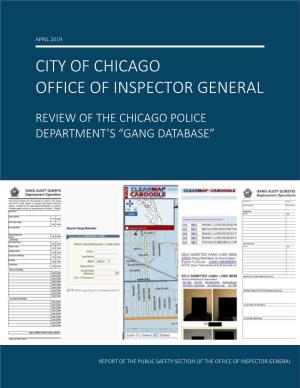 Review of CPD's “Gang Database”