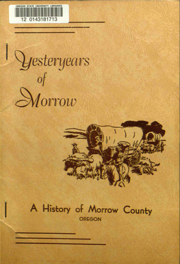 A History of Morrow County Prepared by the Morrow County
