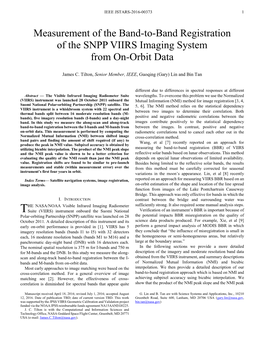 Measurement of the Band-To-Band Registration of the SNPP VIIRS Imaging System from On-Orbit Data