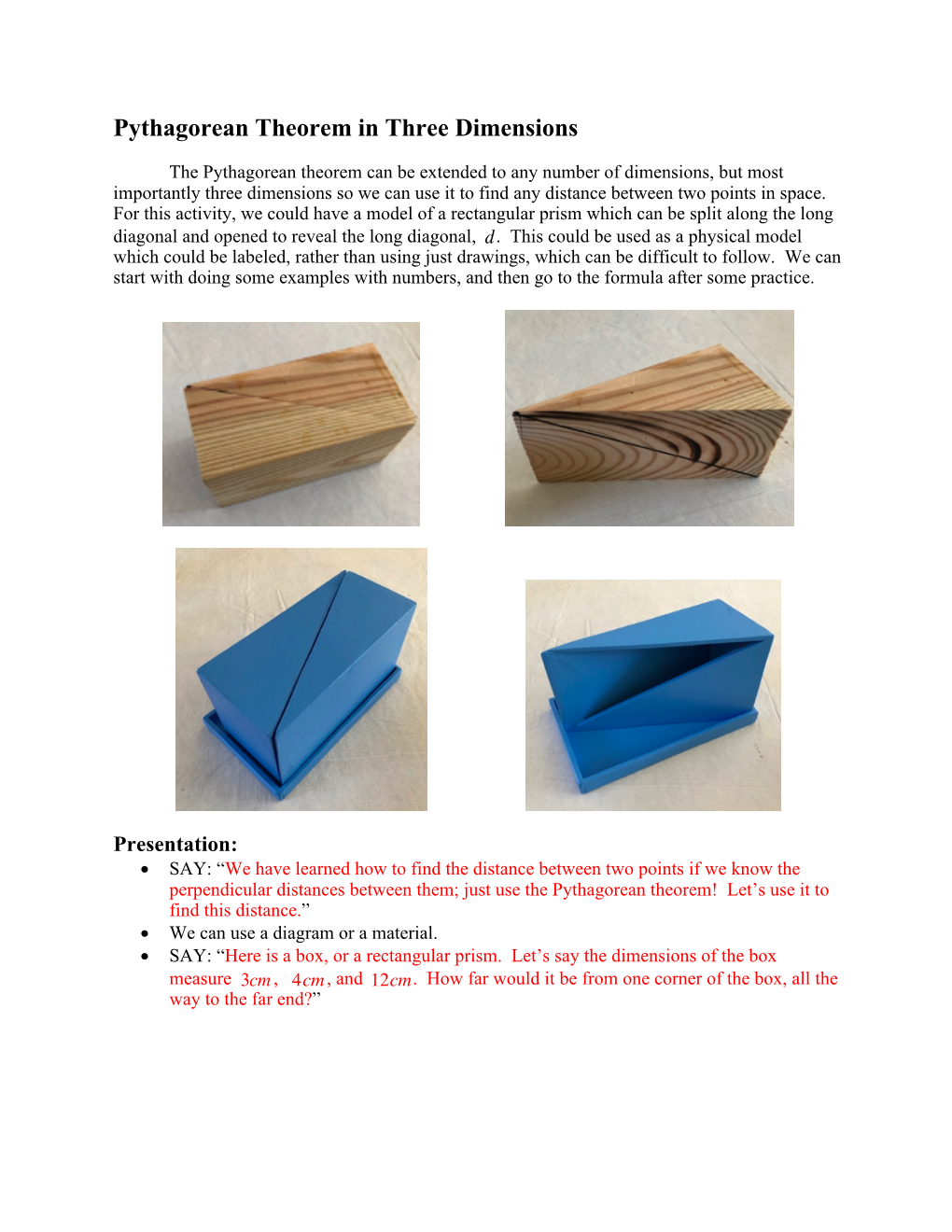 Pythagorean Theorem Word Problems Ws 1 Answer Key