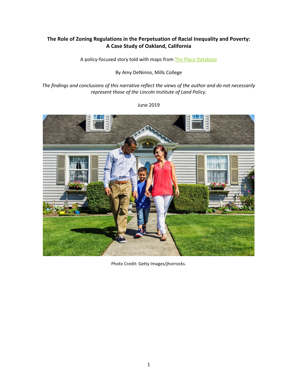 The Role of Zoning Regulations in the Perpetuation of Racial Inequality and Poverty: a Case Study of Oakland, California