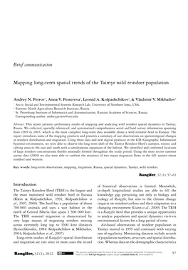 Brief Communication Mapping Long-Term Spatial Trends of The