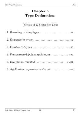 Chapter 5 Type Declarations