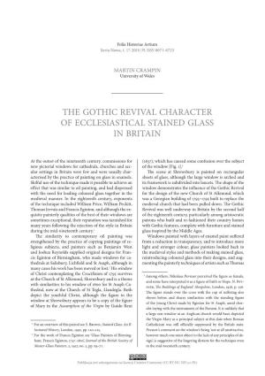 The Gothic Revival Character of Ecclesiastical Stained Glass in Britain