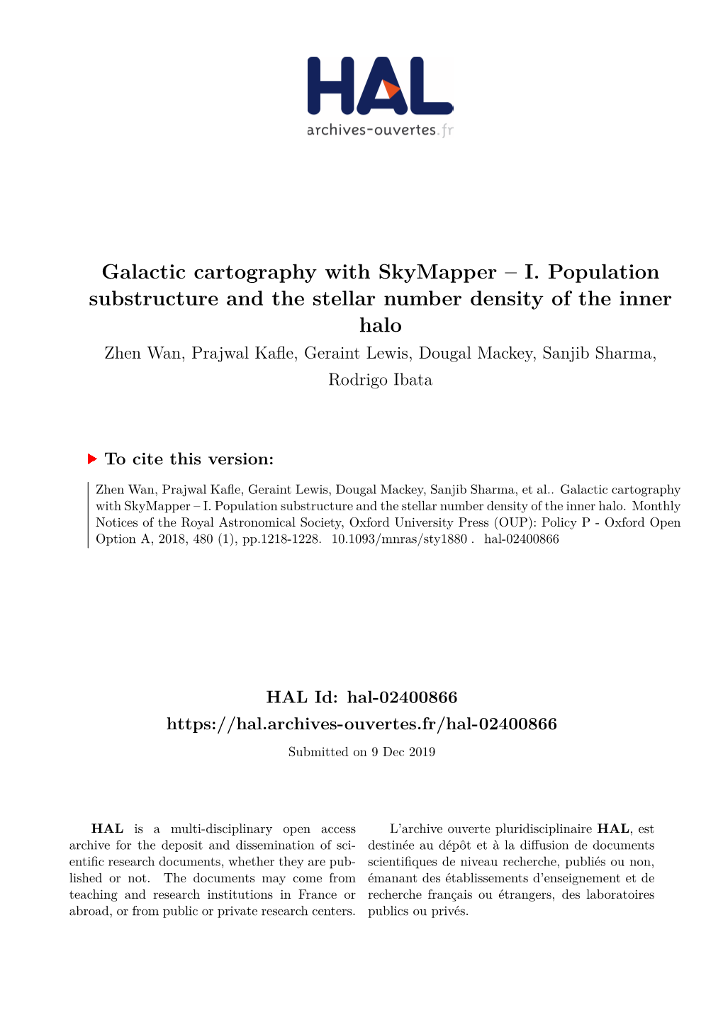 Galactic Cartography with Skymapper – I