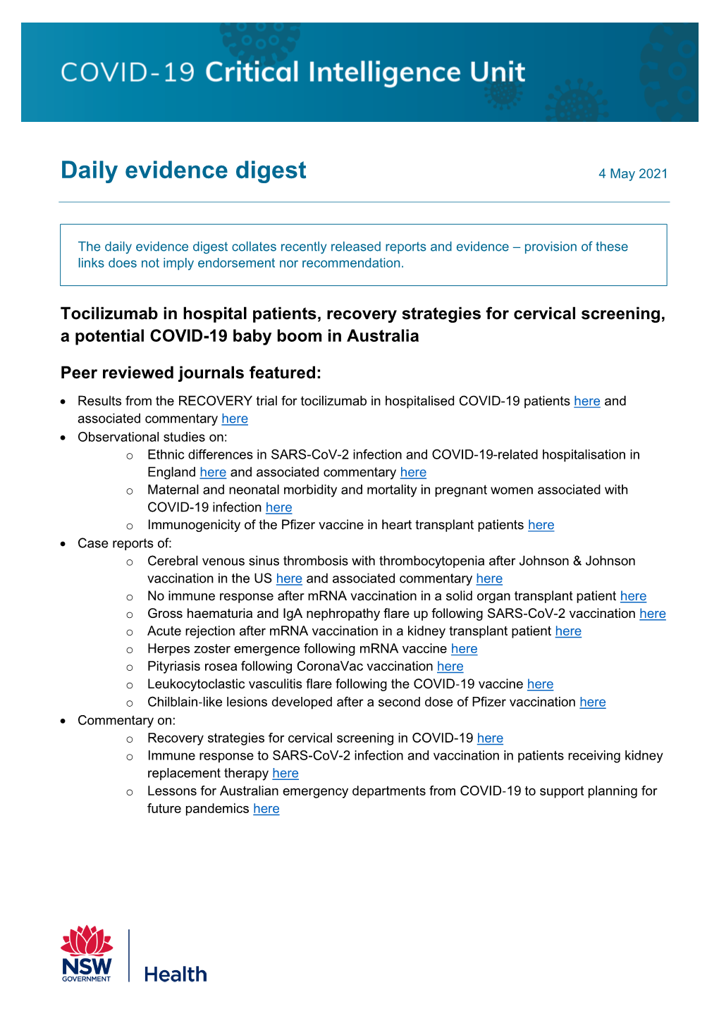 Daily Evidence Digest 4 May 2021