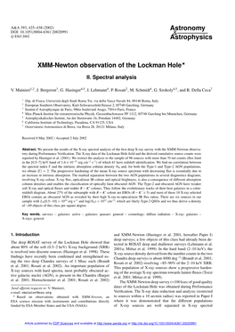 XMM-Newton Observation of the Lockman Hole?