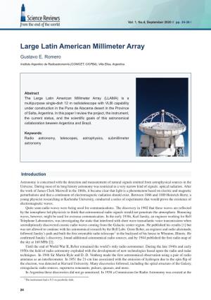 Large Latin American Millimeter Array