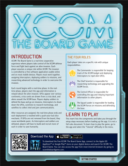 Rules Insert for XCOM: the Board Game