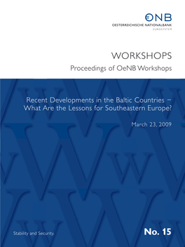 Reserves Can Help – the Case of Estonia – Workshops No. 15