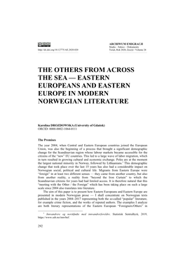 The Others from Across the Sea — Eastern Europeans and Eastern Europe in Modern Norwegian Literature