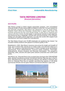 TATA MOTORS LIMITED Dharwad (Karnataka)