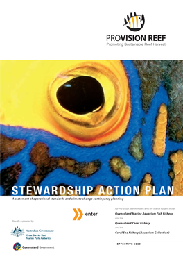 Stewardship Action Plan a Statement of Operational Standards and Climate Change Contingency Planning