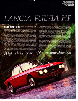 Lancia Fulvia Sportscar Graph