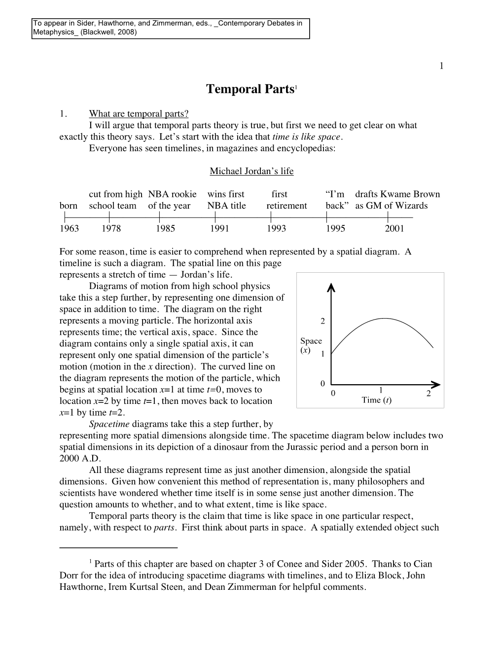 Temporal Parts1