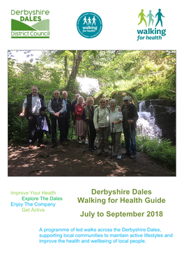 Derbyshire Dales Walking for Health Guide July to September 2018