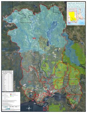 Significant Watersheds in the District of Sooke and Surrounding Areas