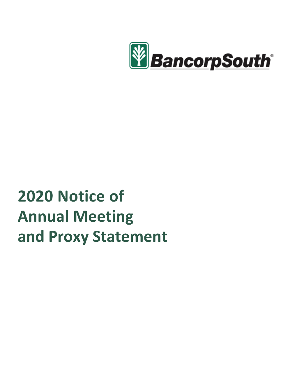 2020 Notice of Annual Meeting and Proxy Statement