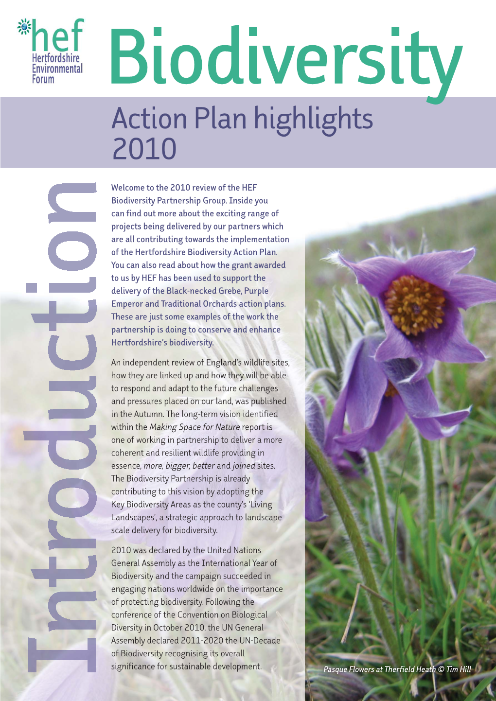 Biodiversity Action Plan Highlights 2010