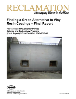 Finding a Green Alternative to Vinyl Resin Coatings – Final Report