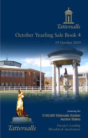 October Yearling Sale, Book 4, 2019