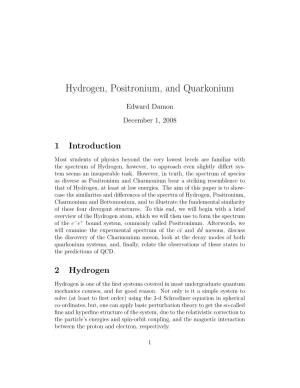 (PDF) Hydrogen, Positronium, and Quarkonium