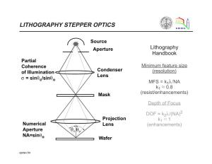 Lithography Stepper Optics