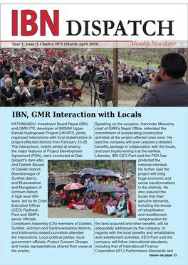 IBN, GMR Interaction with Locals