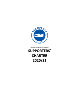 Supporters' Charter 2020/21