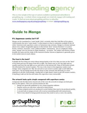 Guide to Manga