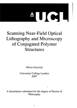 Scanning Near-Field Optical Lithography and Microscopy of Conjugated Polymer Structures