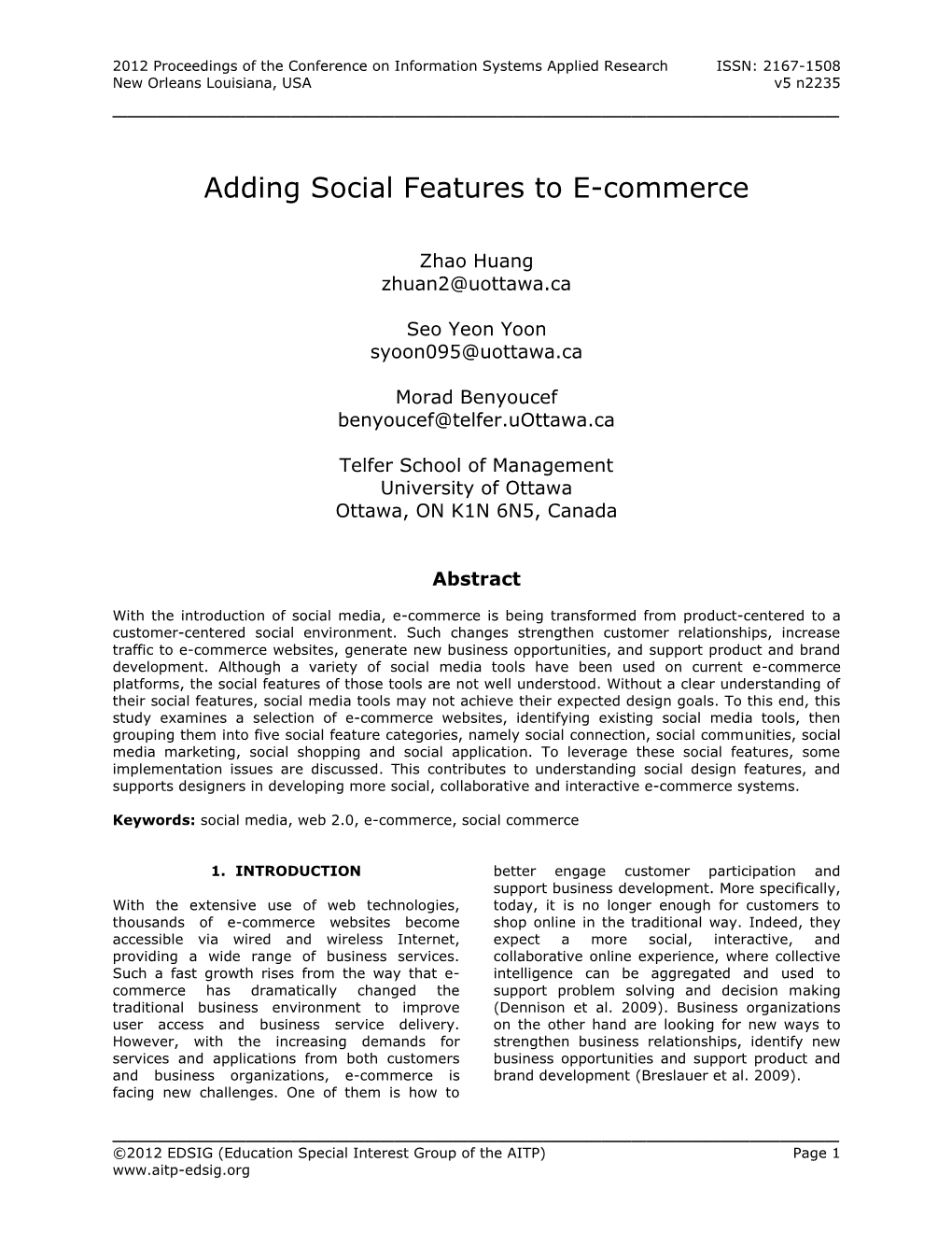 Adding Social Features to E-Commerce