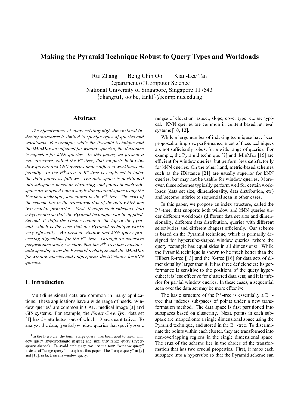 Making the Pyramid Technique Robust to Query Types and Workloads