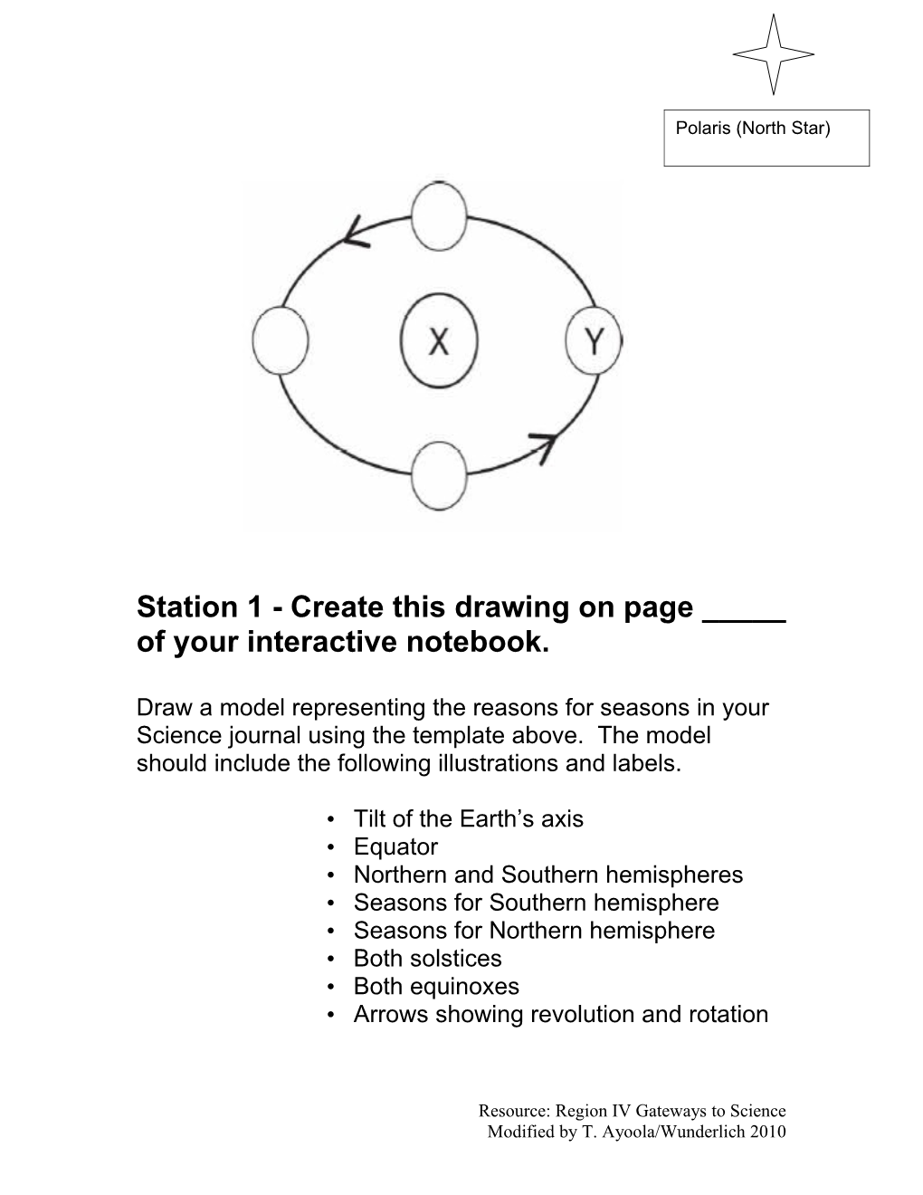 Station 1 - Create This Drawing on Page _____ of Your Interactive Notebook