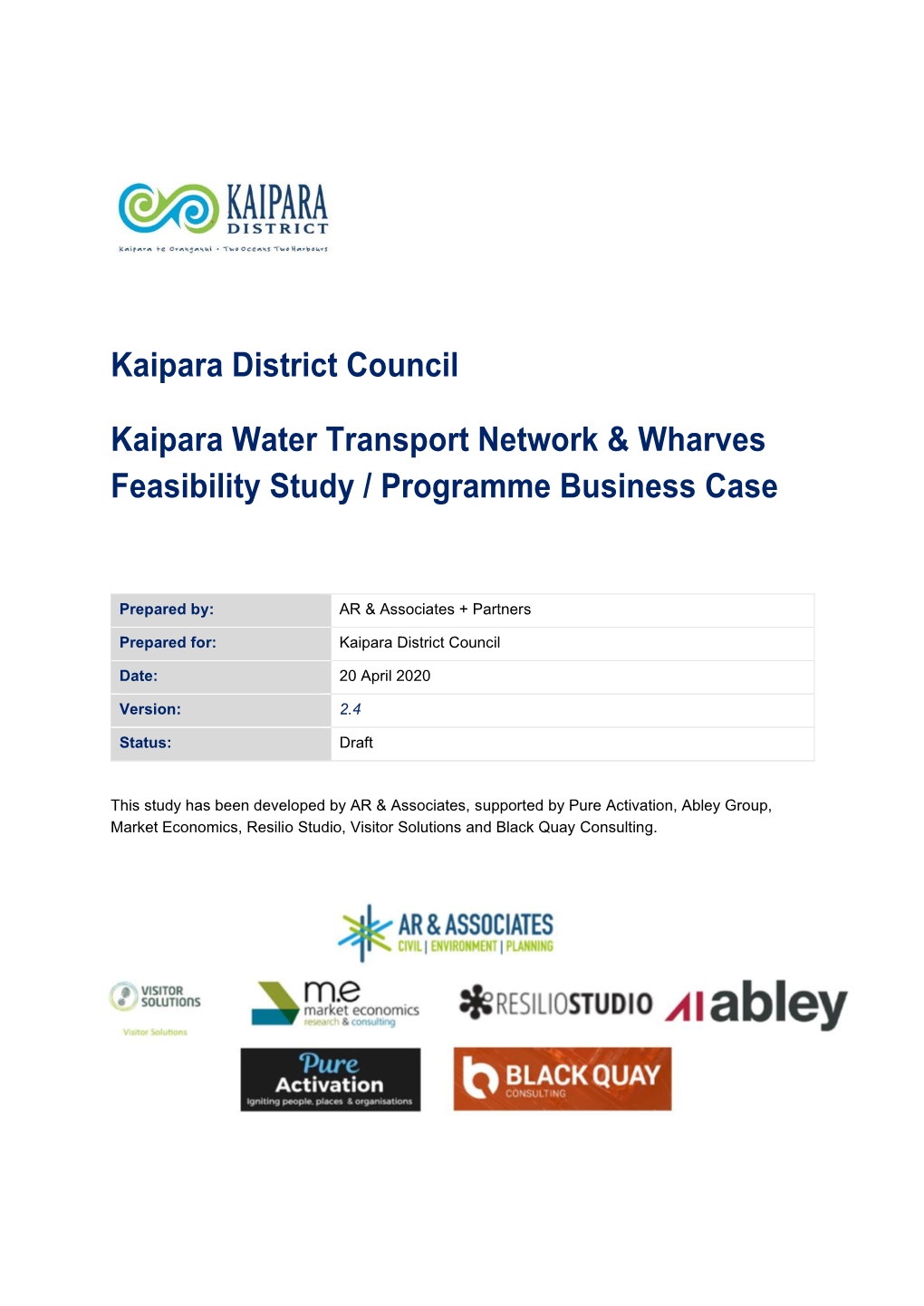 Kaipara District Council Kaipara Water Transport Network & Wharves