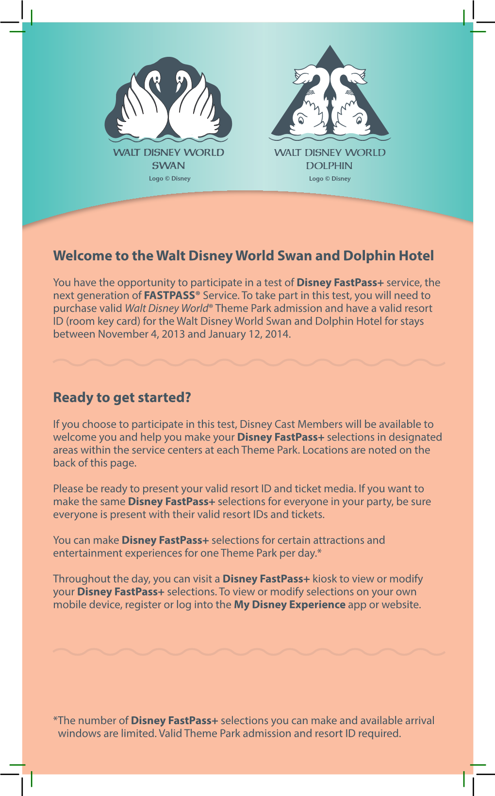 The Walt Disney World Swan and Dolphin Hotel Ready to Get Started?